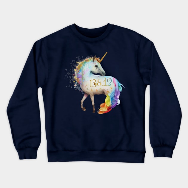 Cutie Pi day Unicorn rainbow kawaii kindergarten Crewneck Sweatshirt by YuriArt